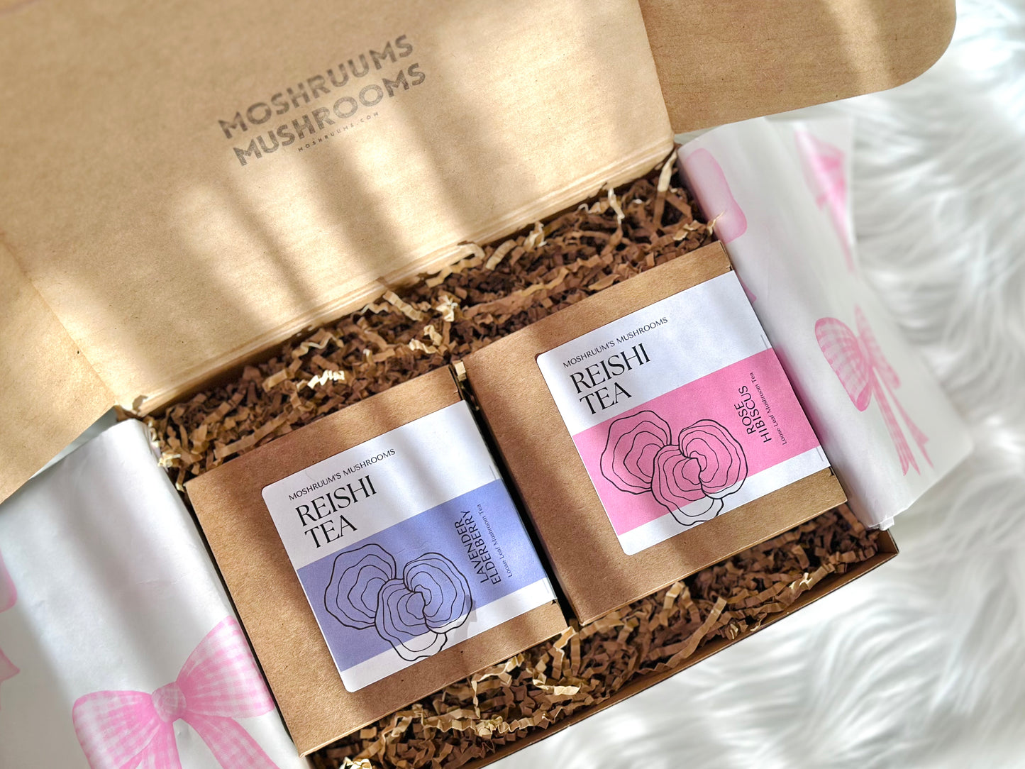 Reishi Relaxation Tea Duo – Lavender & Rose Blends