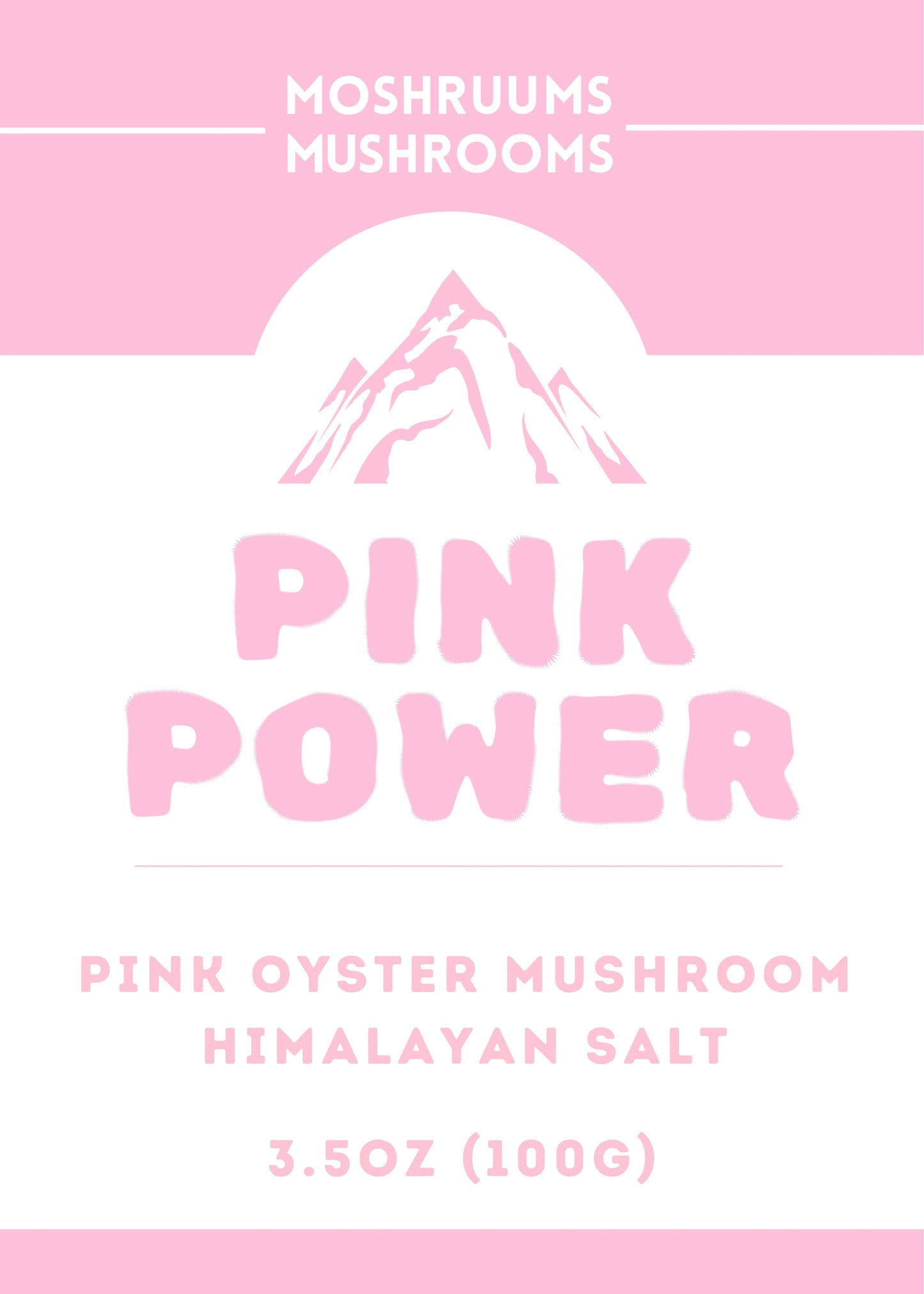 Pink Power - Himalayan Salt with Pink Oyster & Lion's Mane Mushrooms