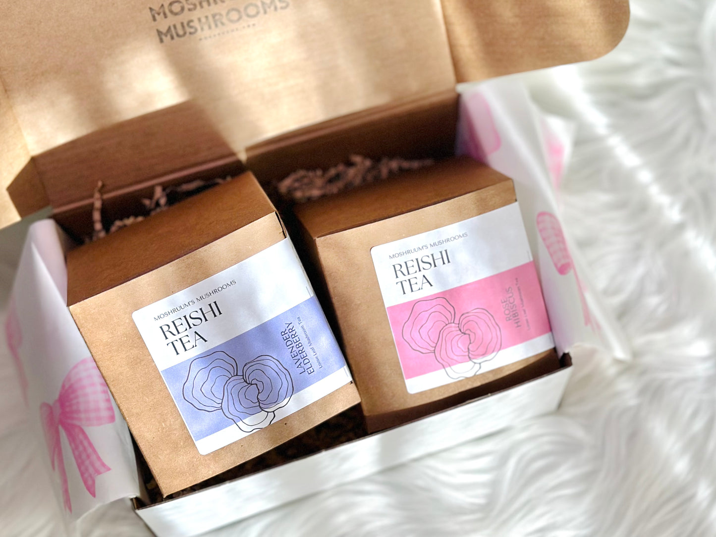 Reishi Relaxation Tea Duo – Lavender & Rose Blends