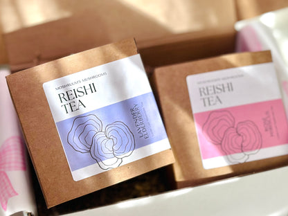 Reishi Relaxation Tea Duo – Lavender & Rose Blends