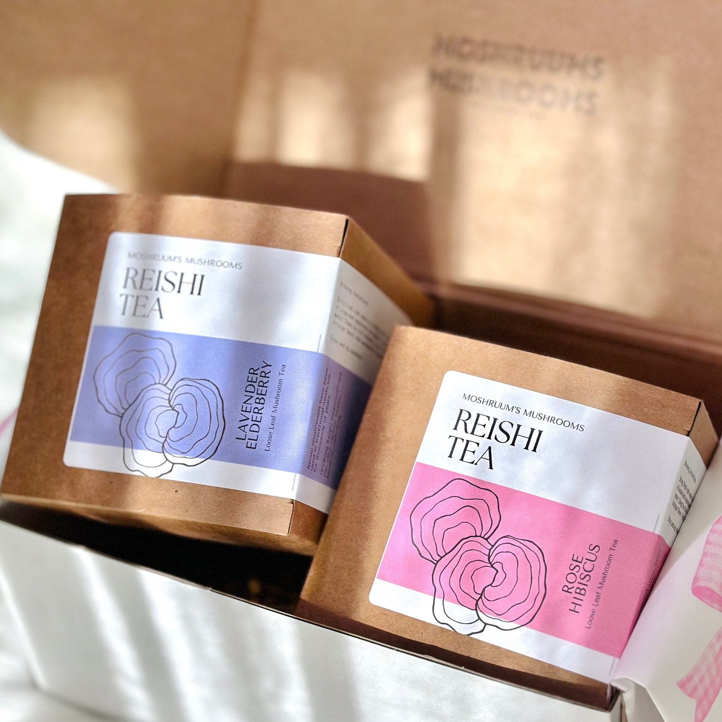 Reishi Relaxation Tea Duo – Lavender & Rose Blends