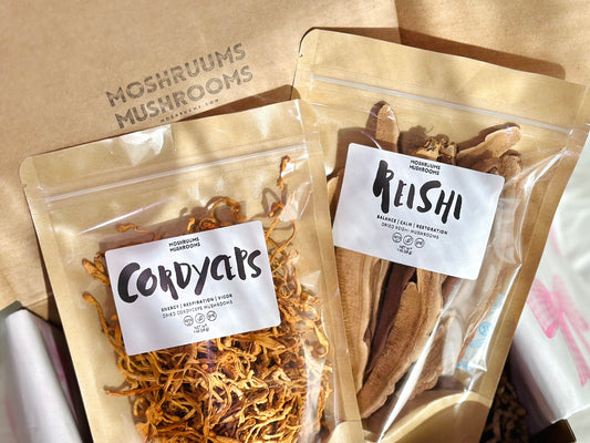 Cordyceps + Reishi Wellness Duo – Dried Functional Mushrooms