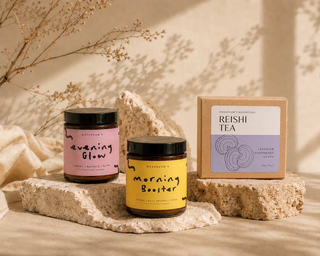 The Daily Balance Set — Mushroom Duo + Reishi Tea